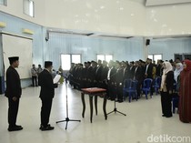 Wawalkot Bima Lantik 120 Pejabat Eselon IV