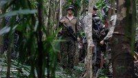Panama dan Amerika Serikat kembali menggelar latihan militer bersama Exercise Panamax Alpha 2026, sebuah rangkaian latihan yang bertujuan memperkuat kerja sama serta kemampuan operasional kedua negara di wilayah strategis Amerika Tengah yang berlangsung di Panama, kemarin. Anadolu via Getty Images/Anadolu