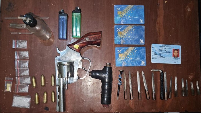 Senjata api milik curanmor yang diamankan polisi