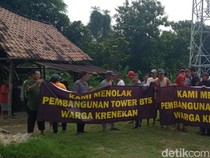 Warga Ceper Klaten Gelar Demo Tolak Pembangunan Tower Seluler