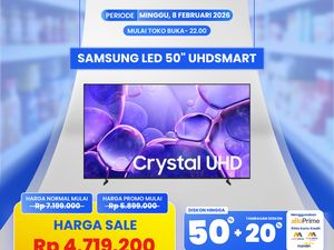 Cuma Hari Ini! Harga Smart TV LED 50 Inch di Transmart Turun Drastis