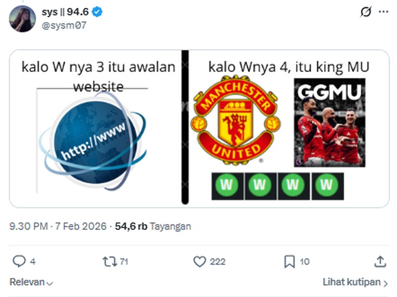Manchester United kembali meraih kemenangan setelah mengalahkan Tottenham Hotspur 2-0. Fans pun dibuat lupa apa itu arti sebuah kekalahan.