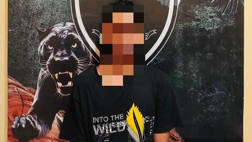 Pria asal Bima Kota, NTB ditangkap polisi usai mencuri sejumlah perlengkapan rental playstation tempatnya, Minggu (8/2/2026). (Foto : Dok Polresta Mataram).