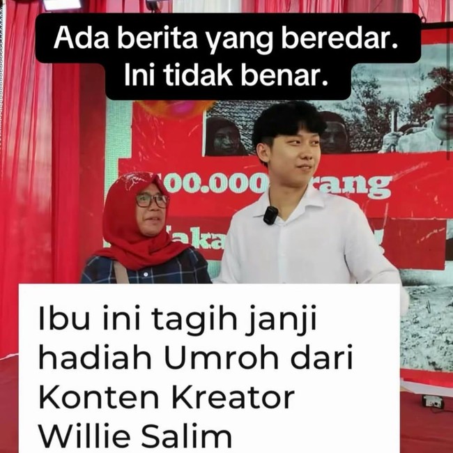 Willie Salim Klarifikasi soal Ibu yang Dijanjikan Umrah