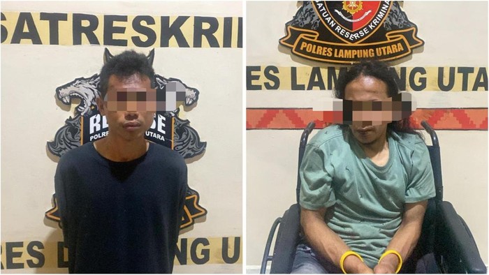 Dua pelaku begal di Lampung Utara ditangkap.