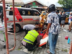Pekerja Jatuh dari Lantai 3 Ruko di Notosuman Solo, Diduga akibat Tersetrum