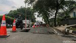 Jalan Ambles di Kemayoran, Arus Kendaraan Menyempit