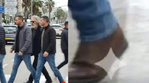 Foto Jeffrey Epstein berjalan-jalan di Tel Aviv hasil buatan Gemini.
