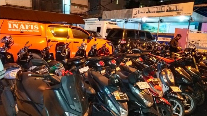 Kendaraan yang diamankan dalam Operasi Pallawa 2026 di Kota Makassar.