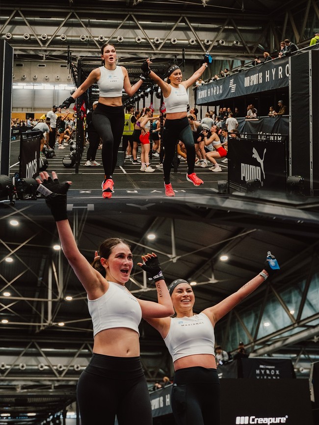 Cuaca dingin di Vienna tidak membuat Luna Maya mundur. Ia tetap berjuang bersama sahabatnya sampai akhir. Foto: Dok. Instagram Luna Maya