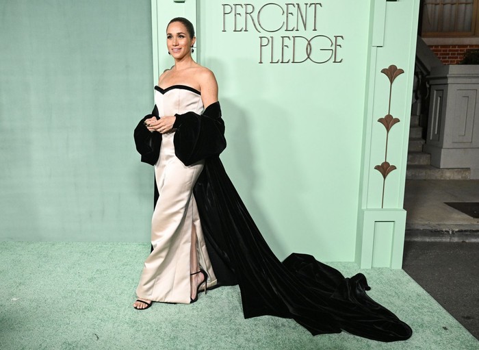 Meghan, Duchess of Sussex at the 2026 Fifteen Percent Pledge Fundraising Gala held at Paramount Studios on February 07, 2026 in Los Angeles, California. (Photo by Gilbert Flores/Variety via Getty Images)