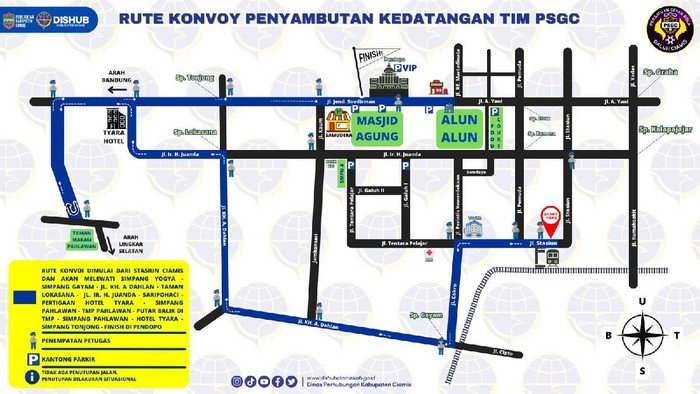 Rute Konvoi Perayaan PSGC Ciamis Promosi ke Liga 2 Hari Ini