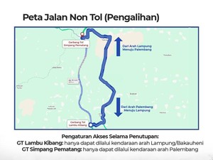Catat! Tol Terbanggi Besar-Kayu Agung Ditutup Selama 3 Hari ke Depan