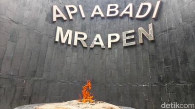 Penampakan Nyala Api Abadi Mrapen Usai Sebulan Padam