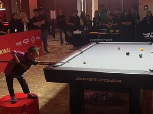 Video: Viral Bocah 5 Tahun dari Sulteng Berlaga di Lomba Biliar Internasional