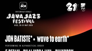 Line Up Fase Pertama Java Jazz, wave to earth Jadi Special Show