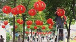 Lampion dan Ondel-Ondel Warnai Pedestrian Sudirman-Thamrin Sambut Imlek