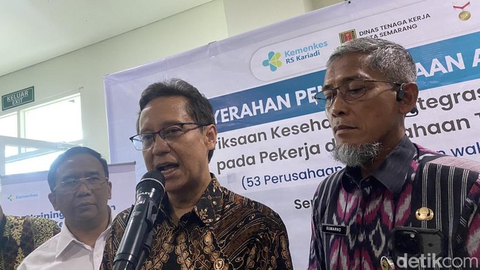 Menteri Kesehatan (Menkes) Budi Gunadi Sadikin di RSUP Dr Kariadi, Kota Semarang, Selasa (10/2/2026).