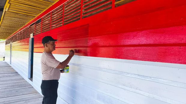 Pembangunan Jembatan Merah Putih Presisi menuju ke SD di Inhil sudah rampung Pembangunan Jembatan Merah Putih Presisi menuju ke SD di Inhil sudah rampung, Senin (9/2/2026).
