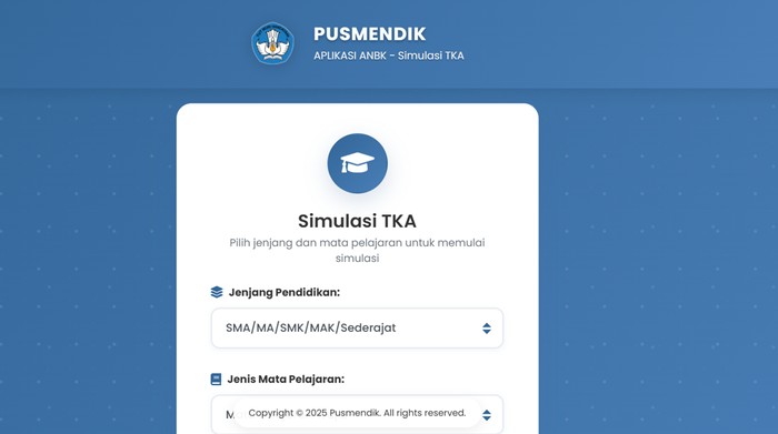 Persiapan TKA 2026! Ini Link dan Cara Ikut Simulasi Resmi Kemendikdasmen