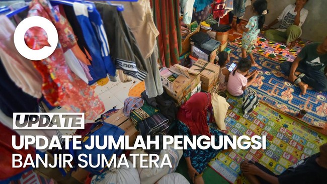 Video Pengungsi Banjir Sumatera Turun Menjadi 74 Ribu Jiwa