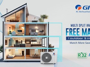 Gree Free Match, AC 1 Outdoor untuk Banyak Ruangan