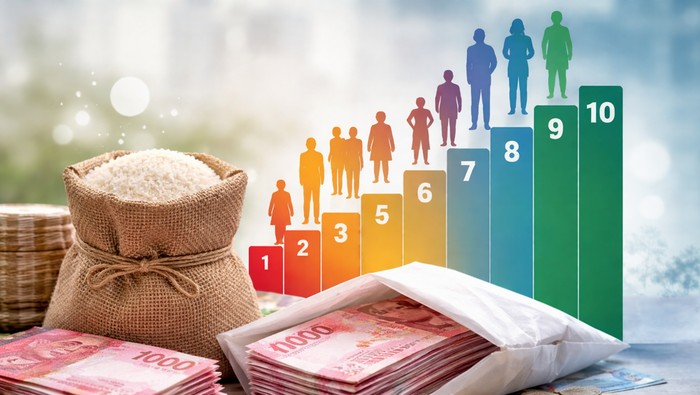 Ilustrasi desil bansos.