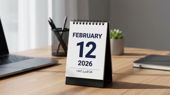 Ilustrasi kalender hijriah 12 Februari 2026
