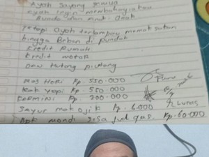 Secarik Kertas dari Ayah di Palembang yang Hilang: Rinci Utang Sayur