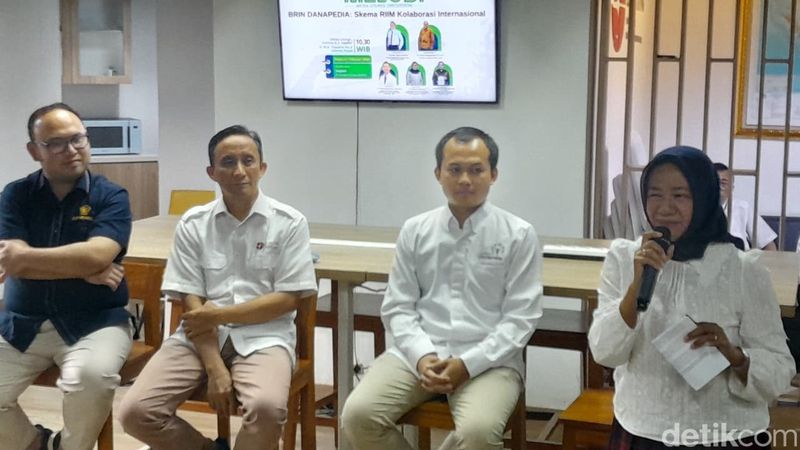 Peluncuran BRIN Danapedia skema RIIM Kolaborasi di Gedung BJ Habibie BRIN, Jakarat Pusat, Rabu (11/2/2026).