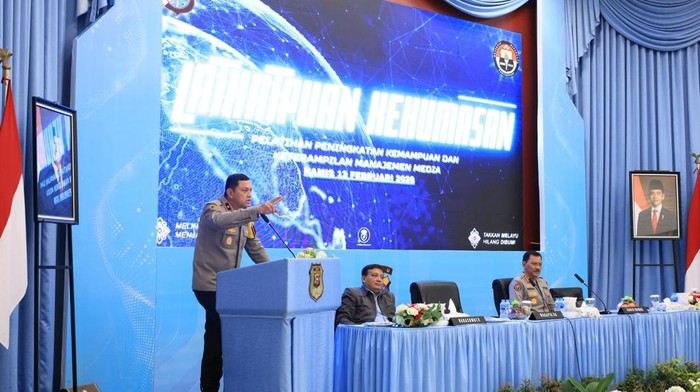 Polda Riau menggelar pelatihan peningkatan kemampuan kehumasan, Kamis (12/2/2026).