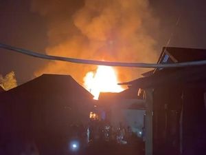 10 Rumah di Kertapati Palembang Hangus Dilalap Api