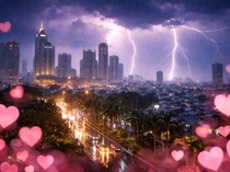 Cuaca Surabaya Hari Ini, Hujan Temani Perayaan Valentine