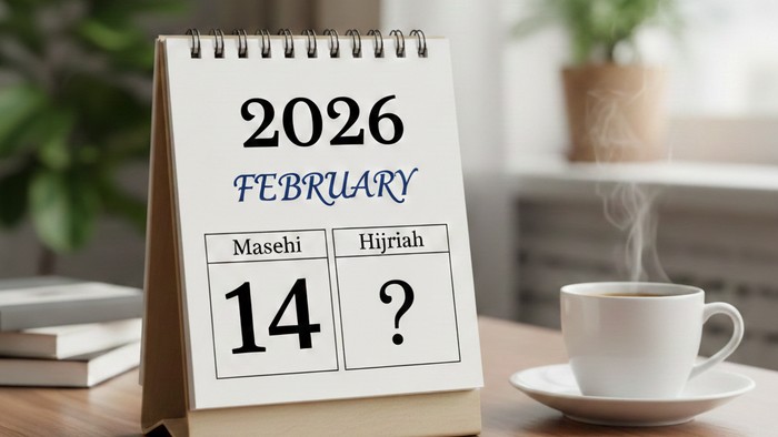 Kalender Hijriah hari ini, 14 Februari 2026.