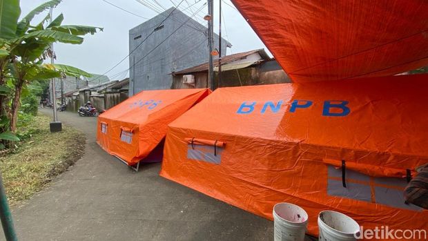 Lahan untuk pengungsian korban tanah gerak di Kelurahan Jangli, Tembalang, Kota Semarang, Jumat (13/2/2026). Lahan untuk pengungsian korban tanah gerak di Kelurahan Jangli, Tembalang, Kota Semarang, Jumat (13/2/2026).