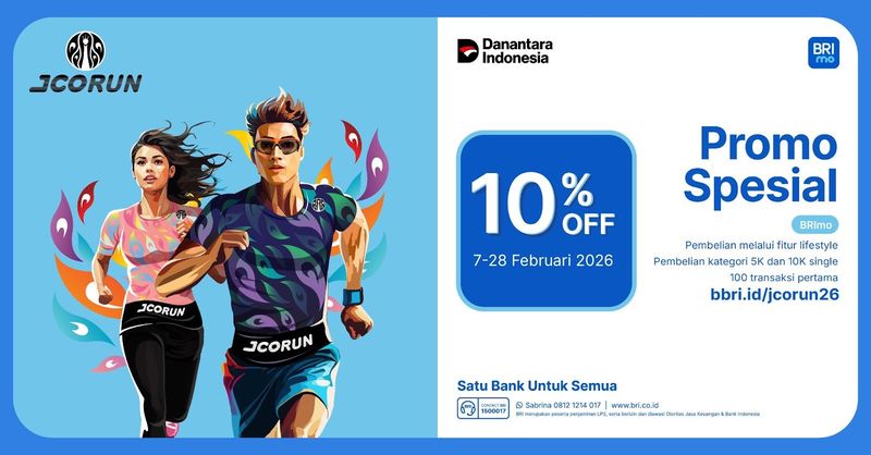 Ngaku Pelari Kalcer? 10% OFF Beli Tiket JCO Run 2026 Pakai BRImo