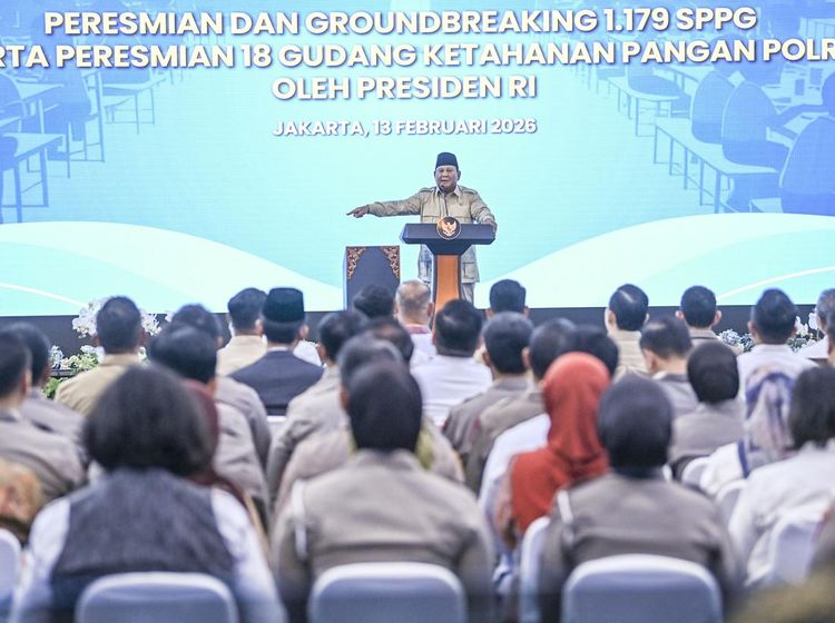 Prabowo Resmikan 1.072 SPPG dan Gudang Pangan Polri
