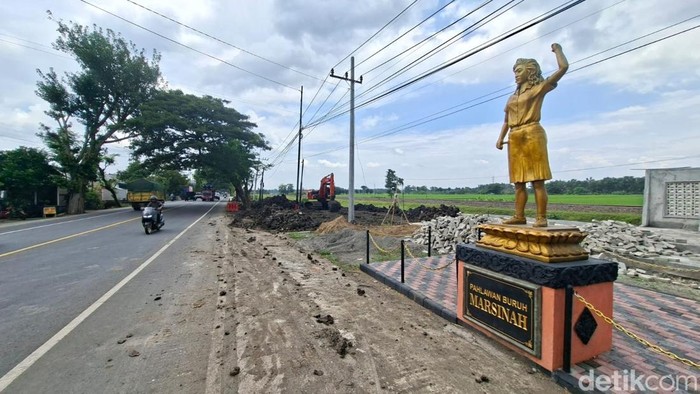 Progres pembangunan monumen dan museum Marsinah di Nganjuk