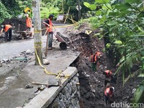 Senderan Jalan di Banjar Jadi Tabanan Jebol Lagi, Padahal Diperbaiki 2024