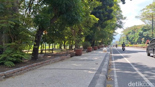 Suasana area CFD di Jalan Udayana, Kota Mataram, beberapa waktu lalu. (Foto: Nathea Citra/detikBali)
