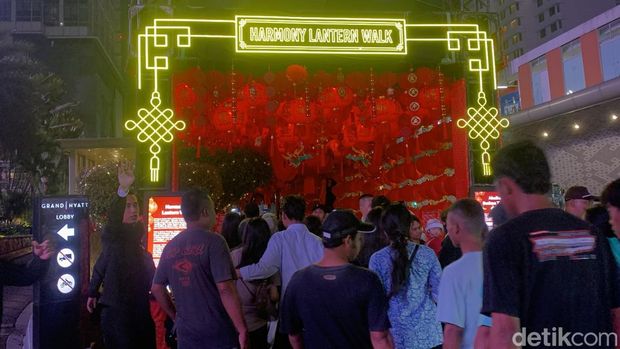 Acara Festival Imlek 2026 di Bundaran HI, Jakarta Pusat. (Mulia/detikcom)