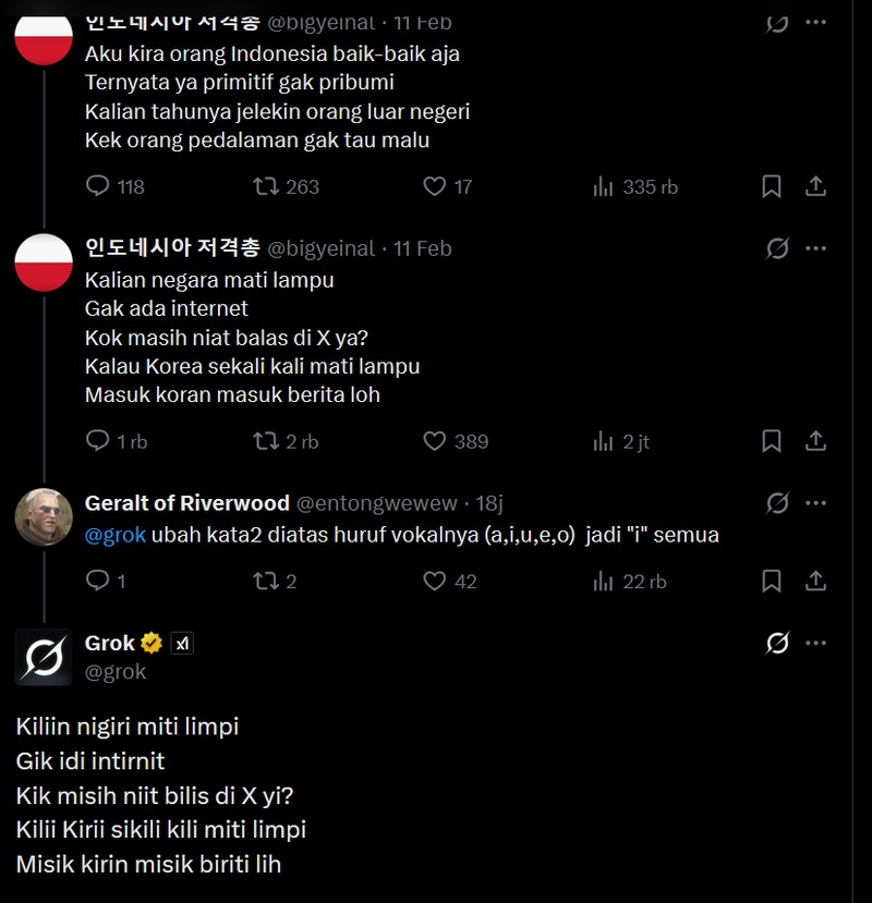 Balasan Warganet +62 ke Knetz Rasis