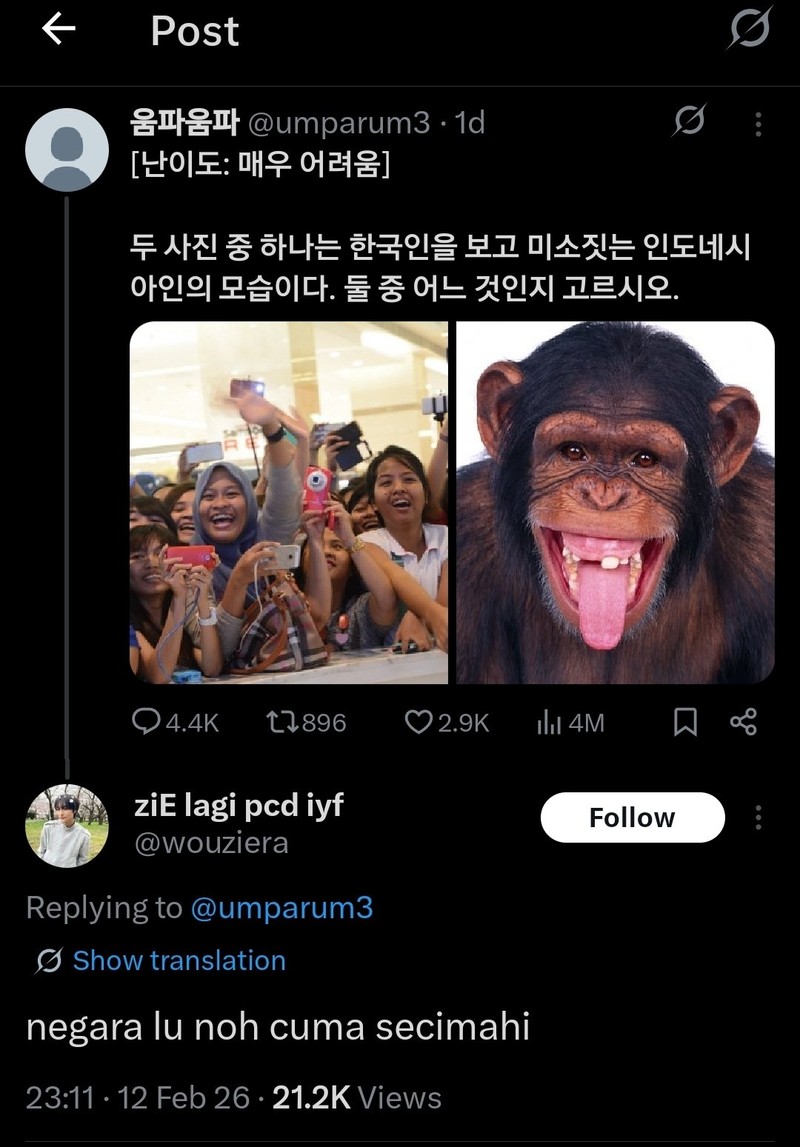 Balasan Warganet +62 ke Knetz Rasis