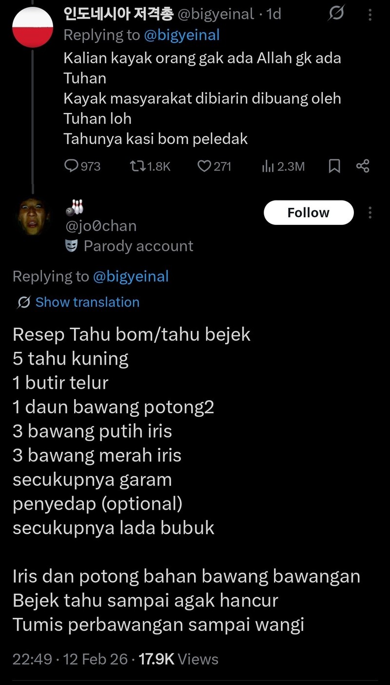 Balasan Warganet +62 ke Knetz Rasis