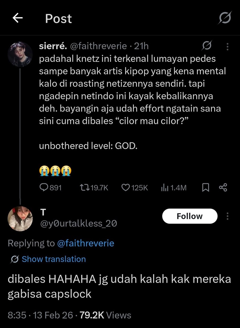 Balasan Warganet +62 ke Knetz Rasis