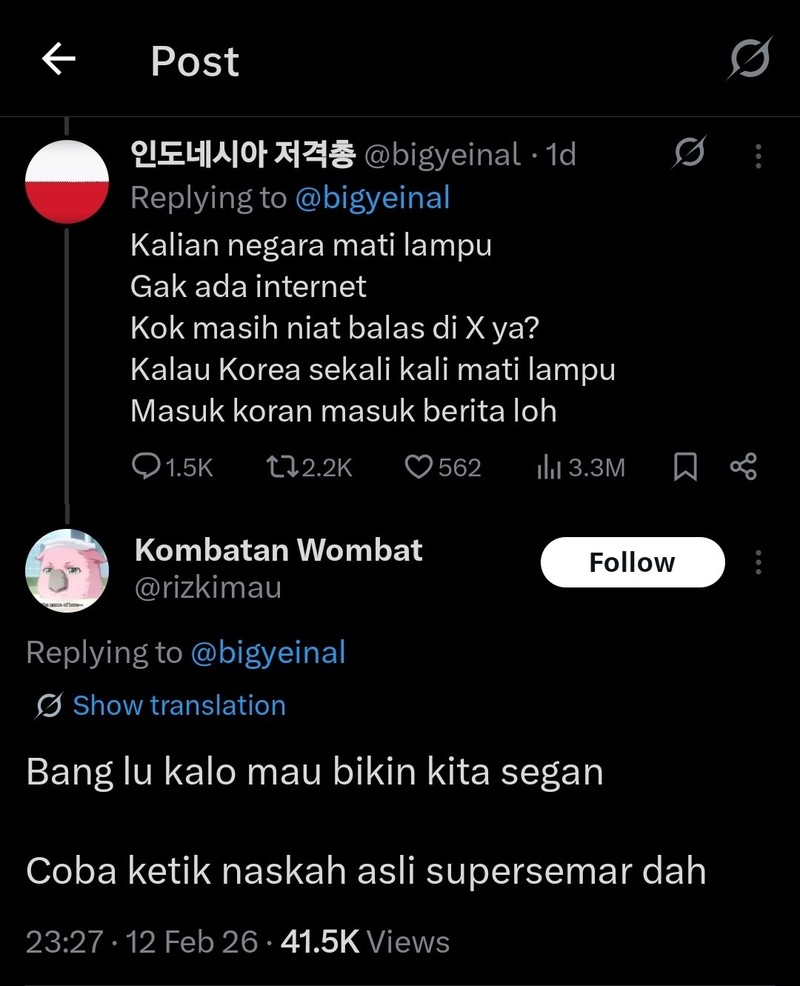 Balasan Warganet +62 ke Knetz Rasis