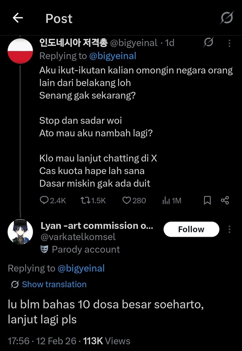 Balasan Warganet +62 ke Knetz Rasis