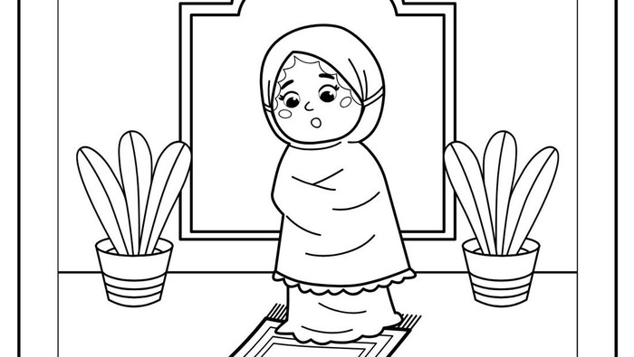 Gamber mewarnai tema Ramadhan