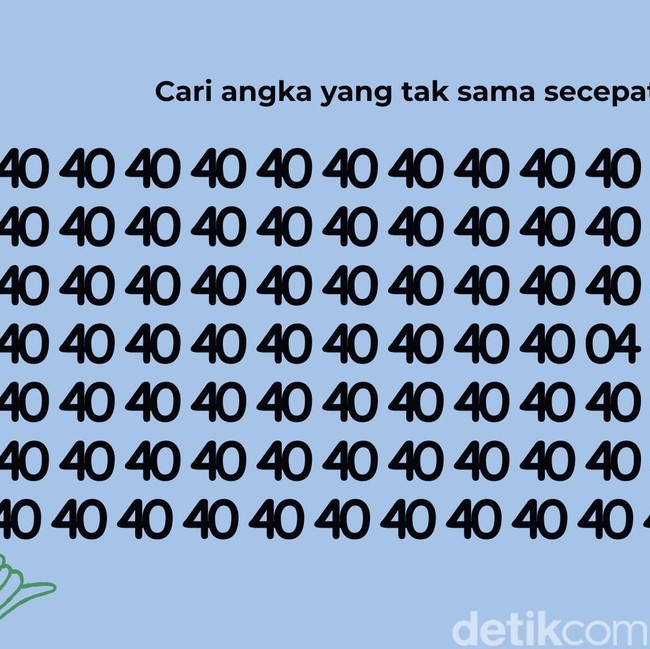 Hanya untuk Pemilik Mata Super, Bisa Temukan Angka yang Berbeda?