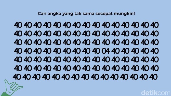 Hanya untuk Pemilik Mata Super, Bisa Temukan Angka yang Berbeda?